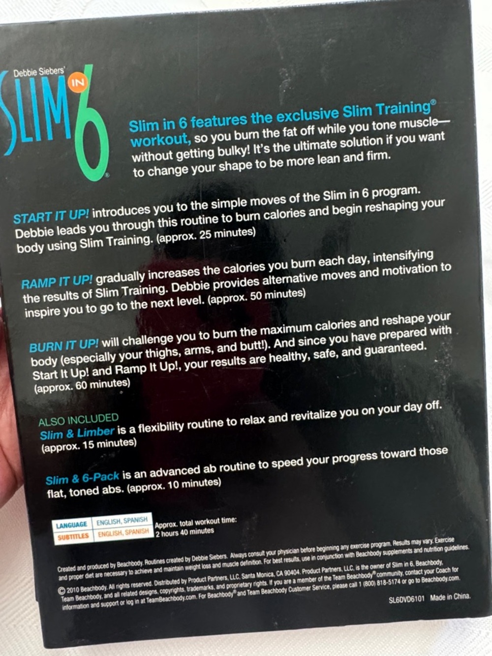Beachbody Slim in 6 DVD with Teal and Black Cover - Picture 2 of 9
